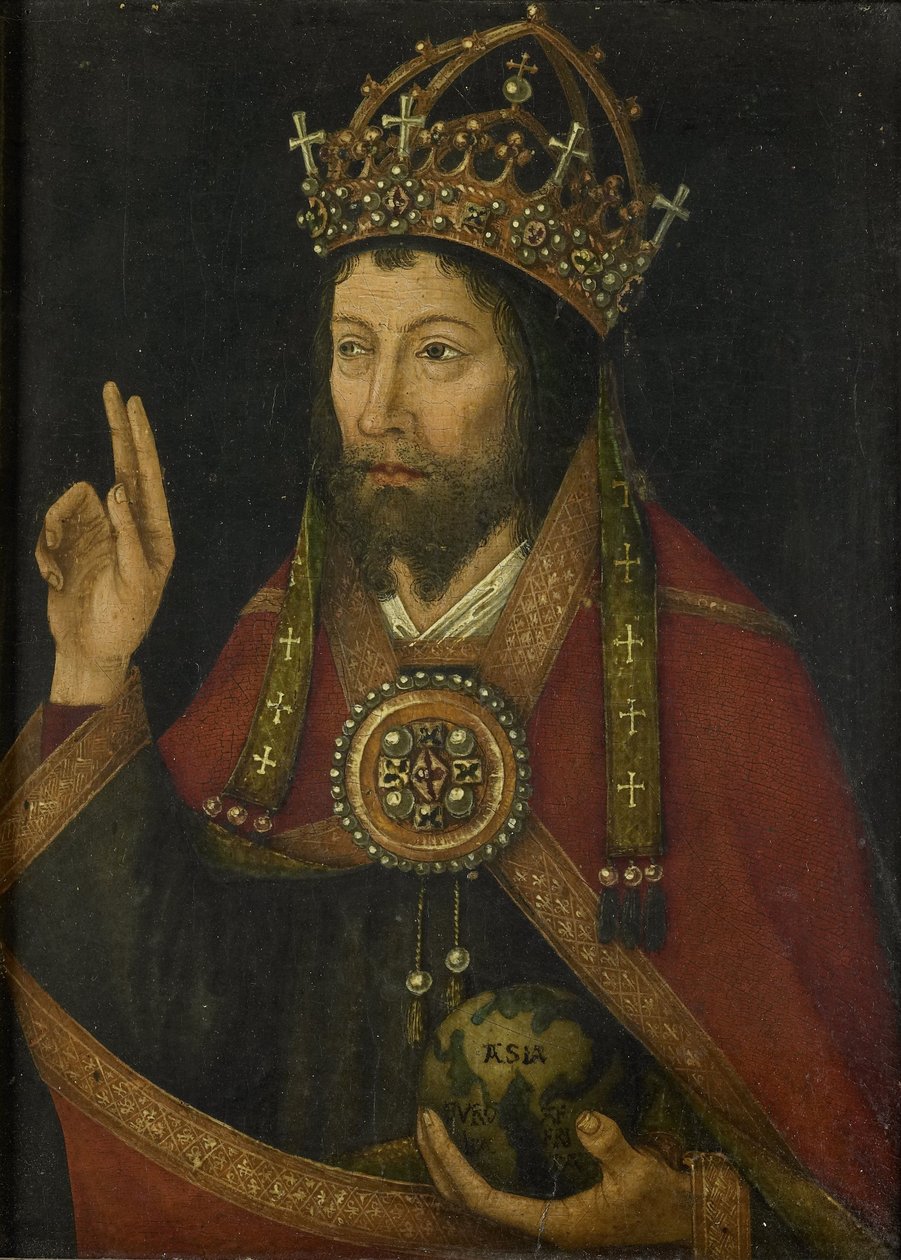 Kristus jako Salvator Mundi, cca 1500 (olej na panelu) od Anonymous Anonymous