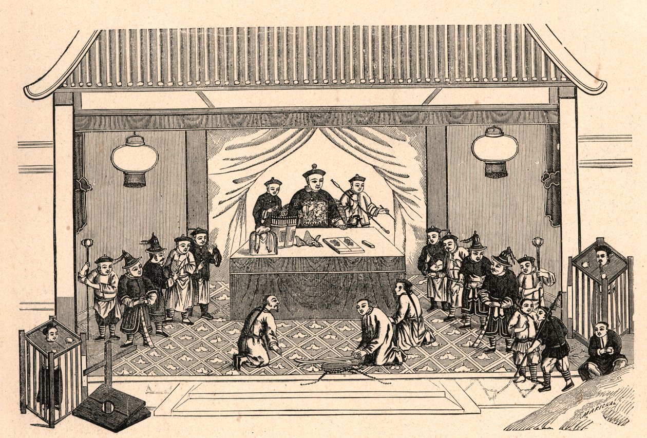 Křesťanské pronásledování: přípravy na mučednickou smrt francouzského misionářského kněze Augusta Chapdelaina (1814-1856) v Sy-lin-hien (Sy lin hien) v Číně 27. února od Anonymous Anonymous