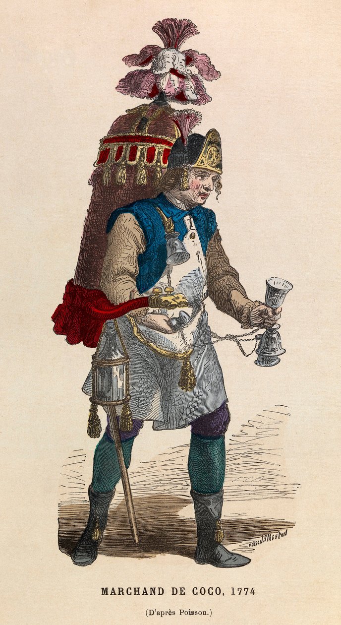 Prodejce kokosových ořechů v roce 1774 - soukromá sbírka od Anonymous Anonymous
