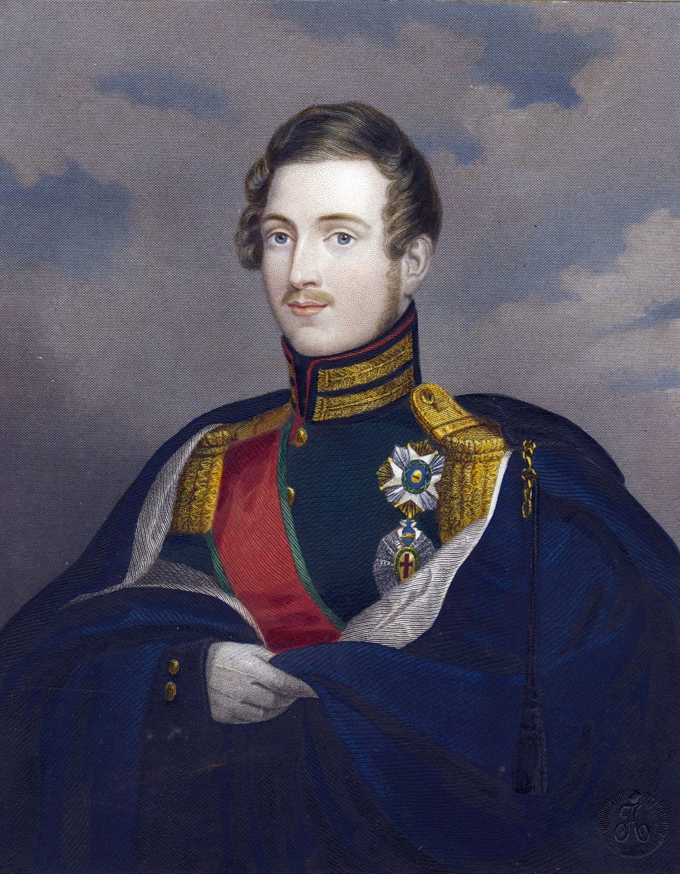Constantin Pavlovič, velkovévoda de Russie nebo Constantin Pavlovič Romanov - velkovévoda Konstantin Pavlovič z Ruska (1779-1831) - Anonym - 1825 - Mědirytina, akvarel - 15,8x12,6 - Soukromá sbírka od Anonymous Anonymous