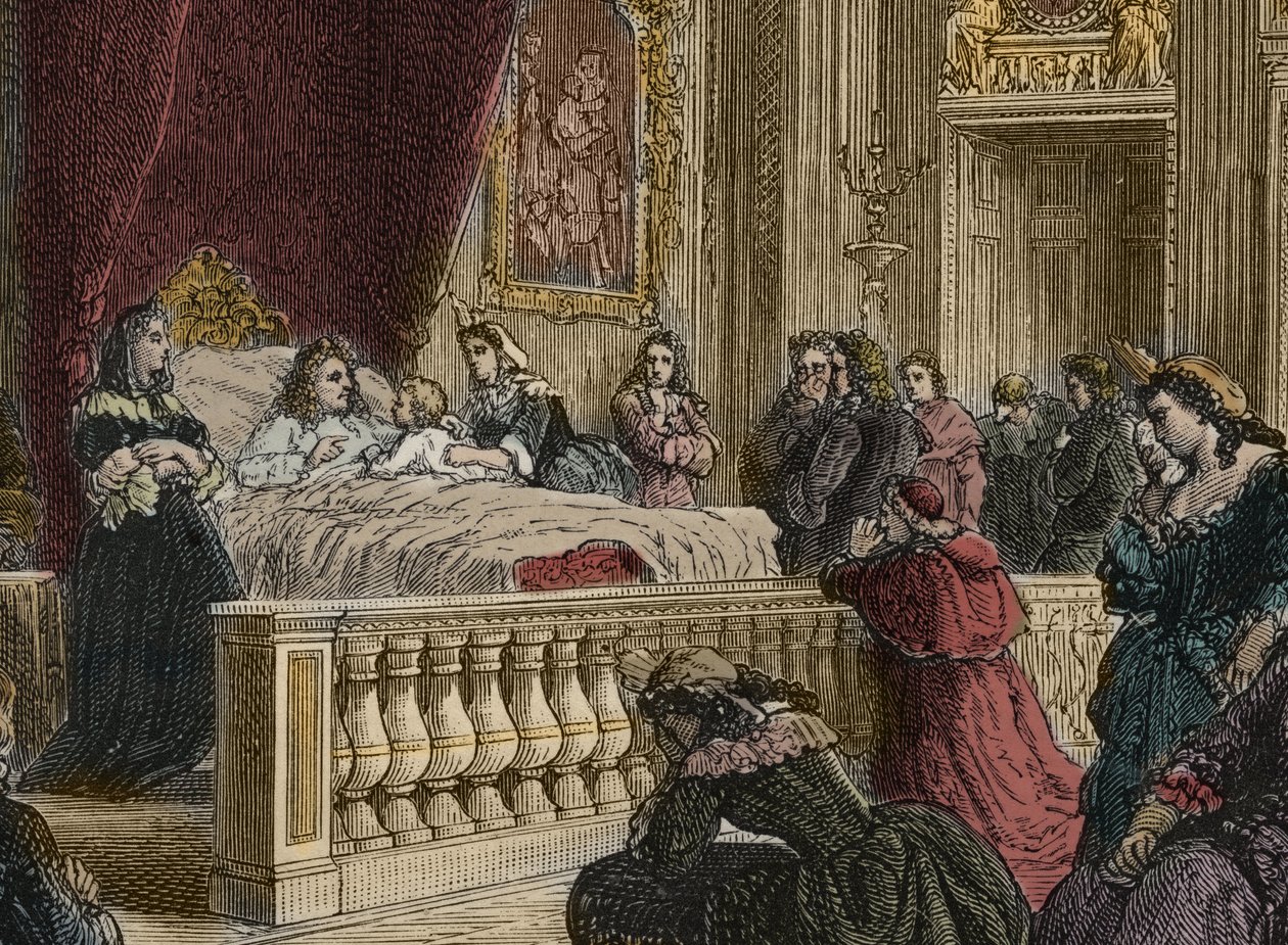 Smrt Ludvíka XIV ve Versailles, 1. září od Anonymous Anonymous