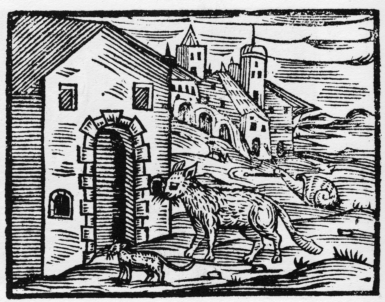 Ďábel a čarodějnice se mění ve vlka a kočku - „“ Compendium Maleficarum””, pojednává o čarodějnicích, jejich zlu a jejich údělech od Francesca Maria Guazzo nebo Guaccia nebo Guaccius (15?? -16??) 1608 Soukromá sbírka od Anonymous Anonymous