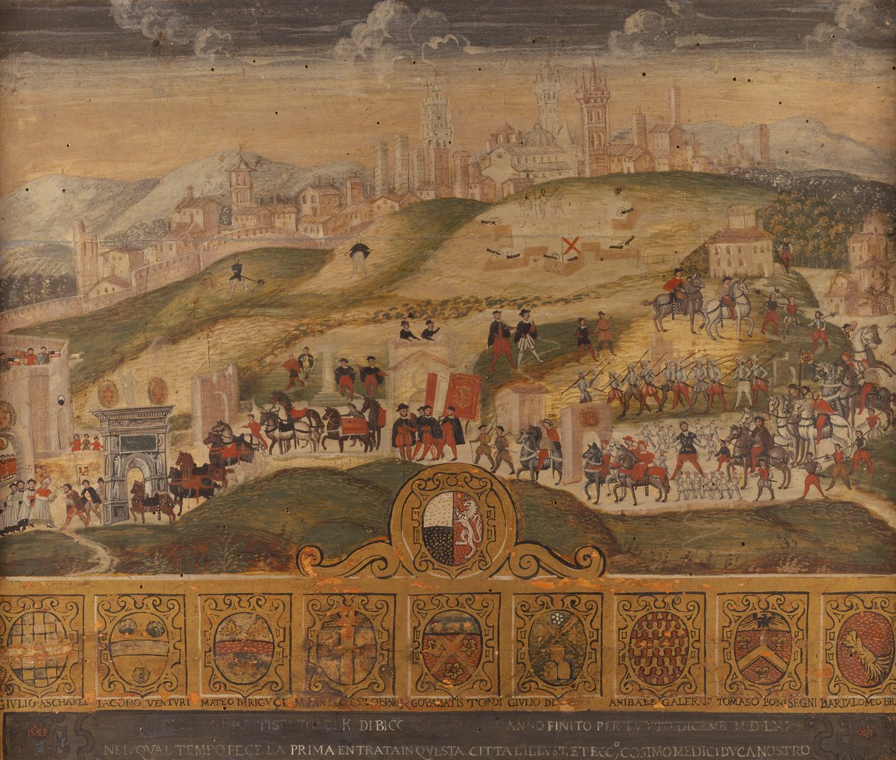 Herttua Cosimo I de Medici saapuu Sienaan od Anonymous Anonymous
