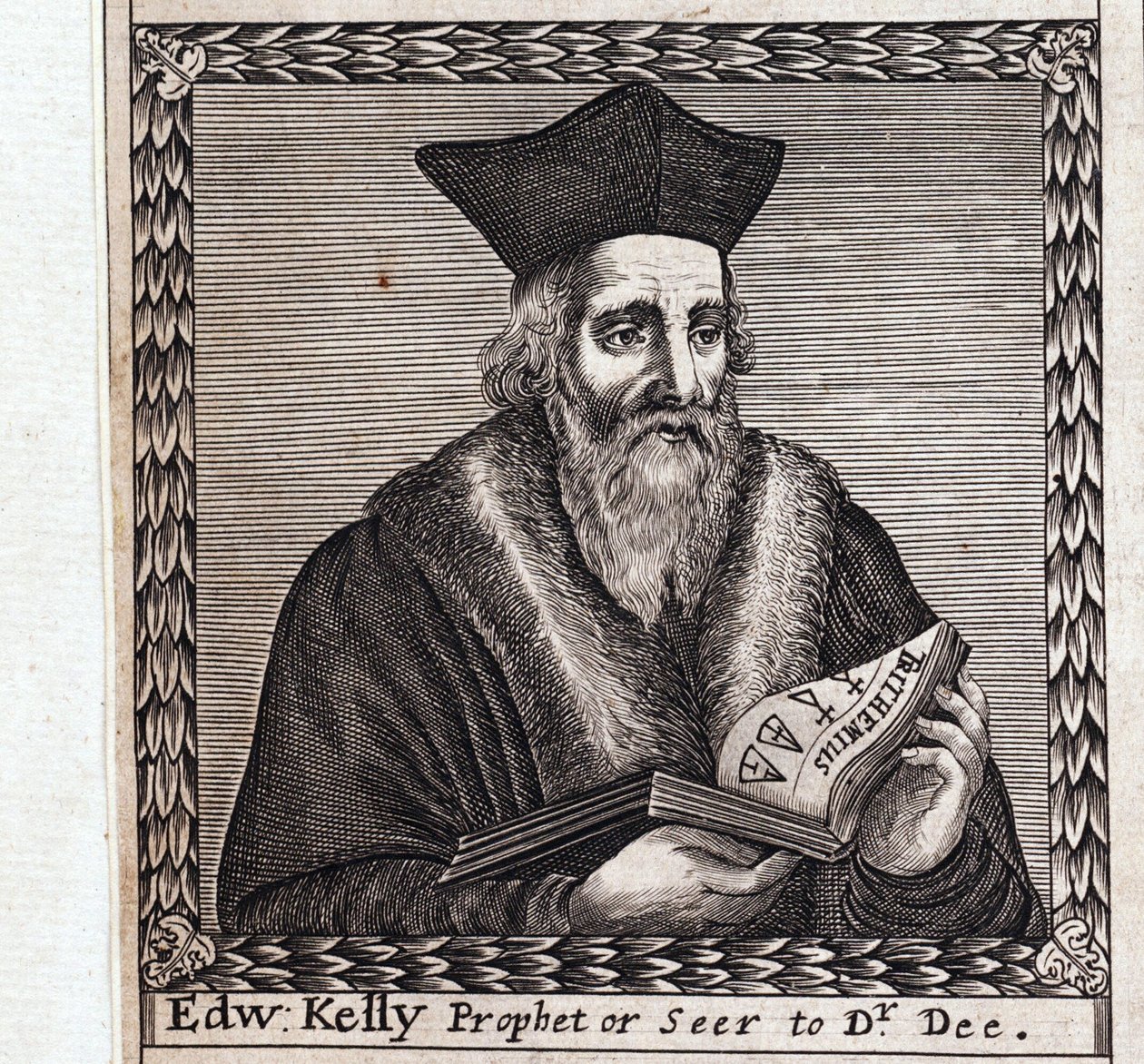 Edward Kelley nebo Edward Talbot (1555-1597) - Anonymní dílo, rytina od Anonymous Anonymous