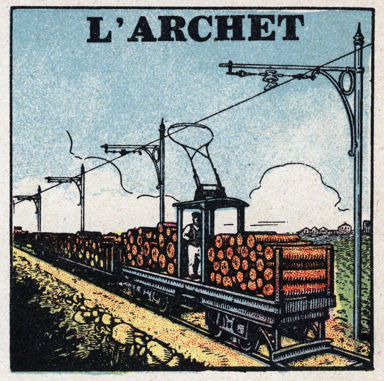 Elektrické tramvaje: příď. Anonymní ilustrace z roku 1925. Soukromá sbírka. od Anonymous Anonymous