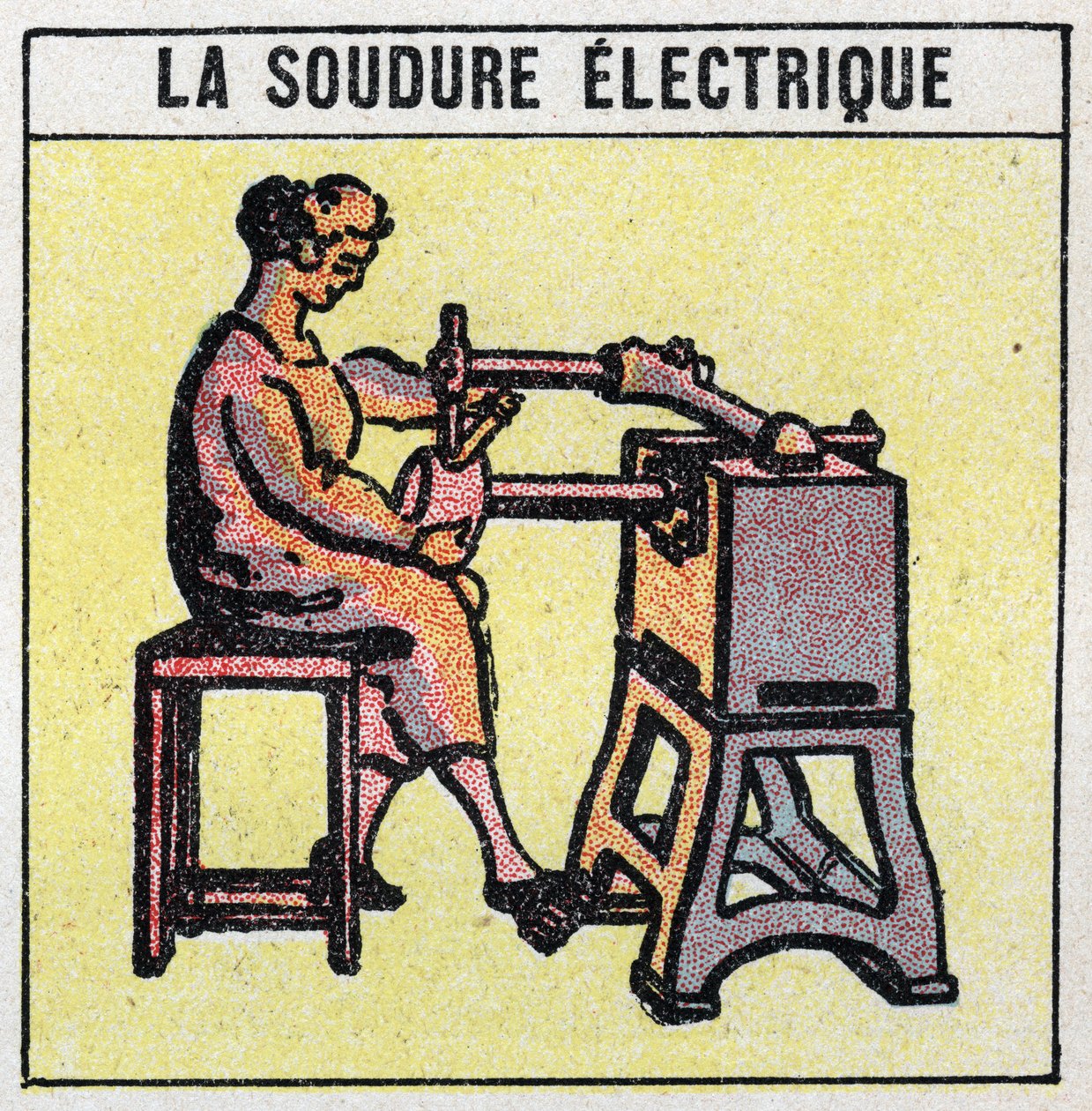 Elektrické nářadí: elektrické svařování. Anonymní ilustrace z roku 1925. Soukromá sbírka. od Anonymous Anonymous