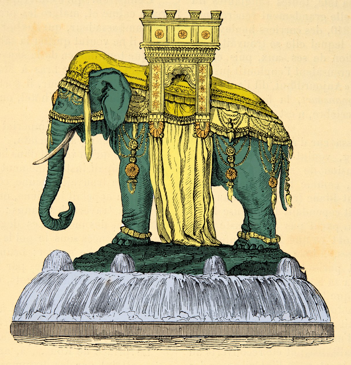 Projekt sloní fontány na Place de la Bastille, demolie v roce 1840, rytina, soukromá sbírka od Anonymous Anonymous