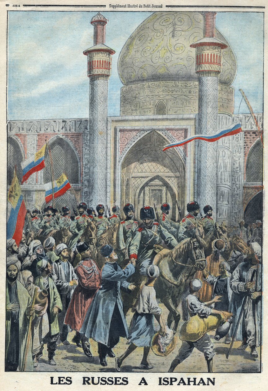 První světová válka 1914-1918 (válka 14-18). Ruská armáda v Isfahánu, Írán. V „“Le Petite Journal“ od Anonymous Anonymous