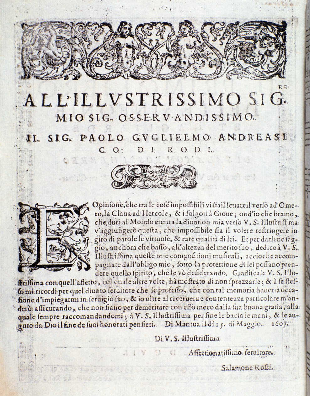 První stránka První knihy symfonií a sil, od Salomone Rossi od Anonymous Anonymous