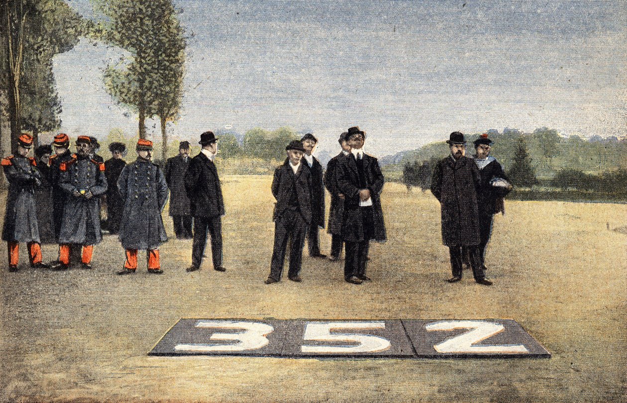 Francouzské letectví: Stopa leteckých cest. Rytina. Jeden z novin ""Le petit parisien"" z 11.6.1910. Soukromá sbírka. od Anonymous Anonymous