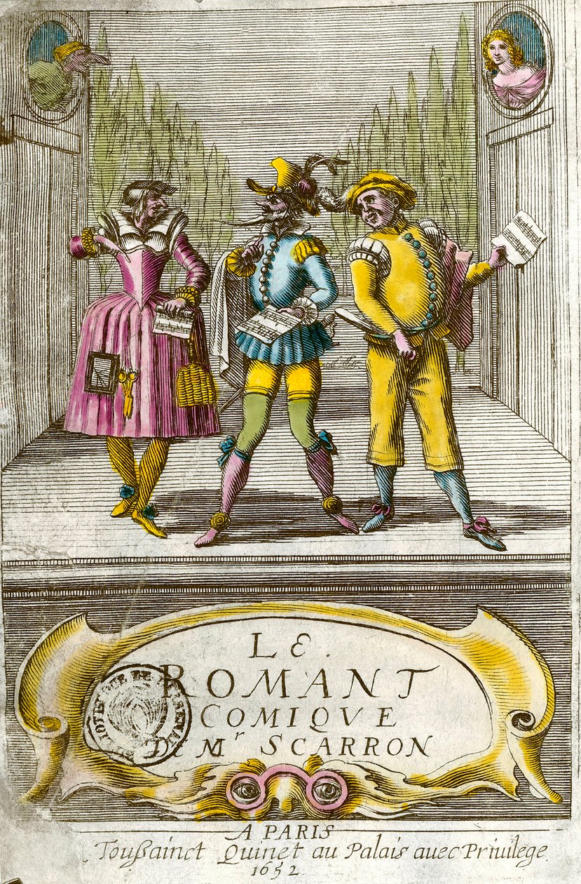Frontispice „Komediálního románu“ francouzského spisovatele Paula Scarrona (1610-1660) od Anonymous Anonymous
