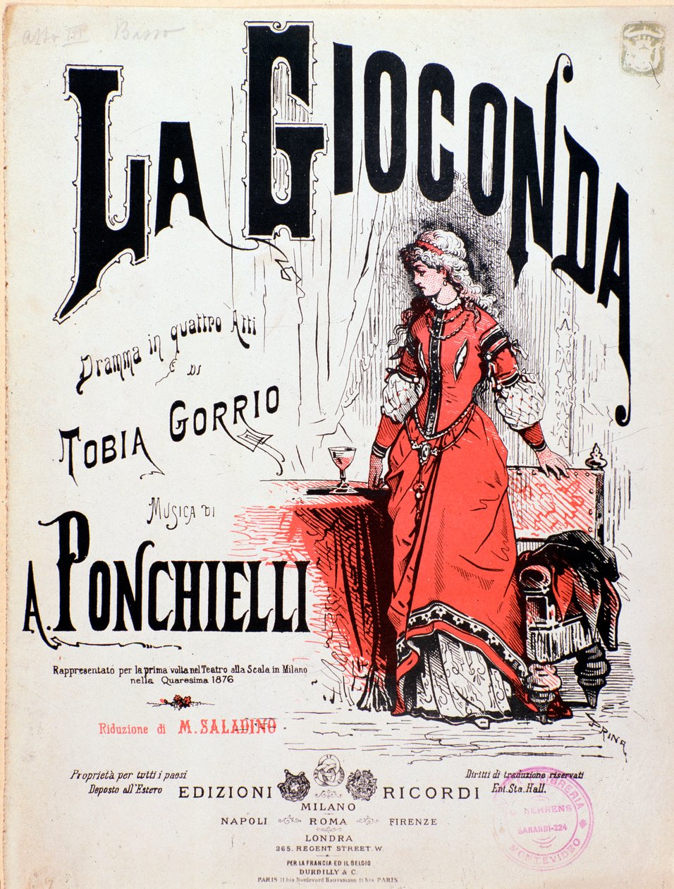 Frontispis La Gioconda, opera Ponchielliho od Anonymous Anonymous