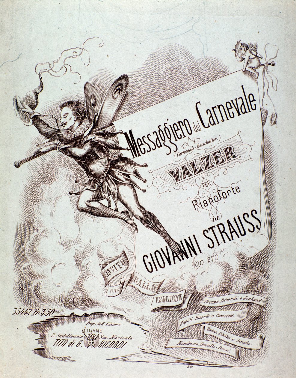 Frontispis partitury Carnevals-Botschafter (op 270) od Johanna Strausse od Anonymous Anonymous
