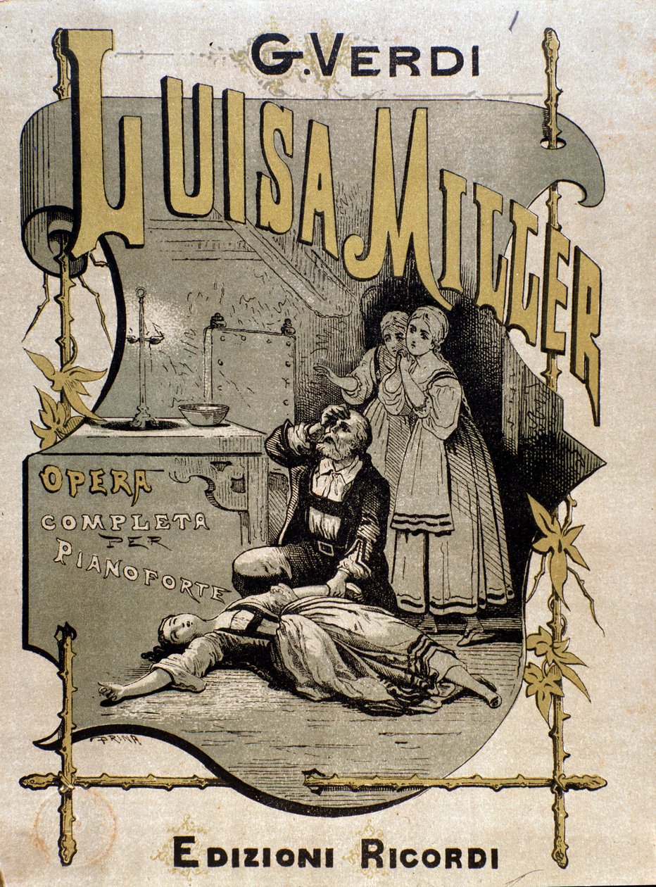 Frontispis hudební partitury Luisy Miller, opera Giuseppe Verdiho od Anonymous Anonymous