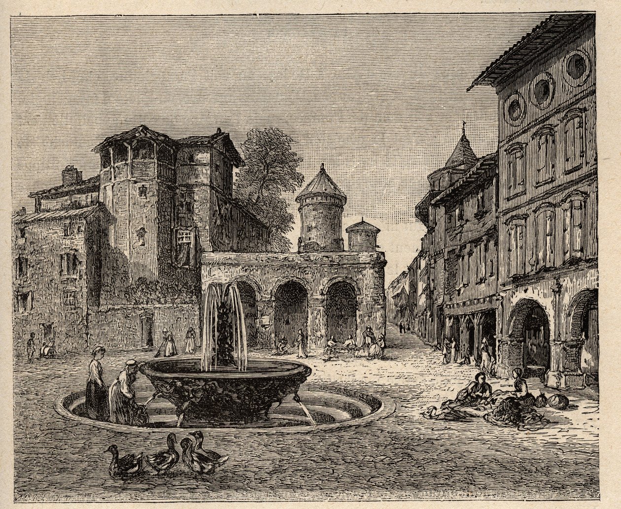 Gaillac - Tarn - Occitanie - rytina v “” PATRIE” - PECTUREQUIREQUE POPIS FRANCIE V 6 SVAZTECH LUCIEN HUARD - konec 19. stol. od Anonymous Anonymous