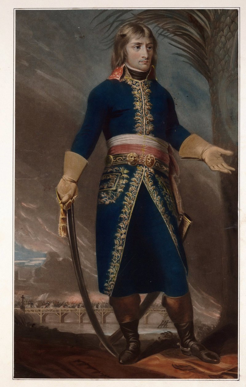 Generál Napoleon Bonaparte – Anonym – 1796 – Mezzotinta – 57,5x40,3 – Soukromá sbírka od Anonymous Anonymous