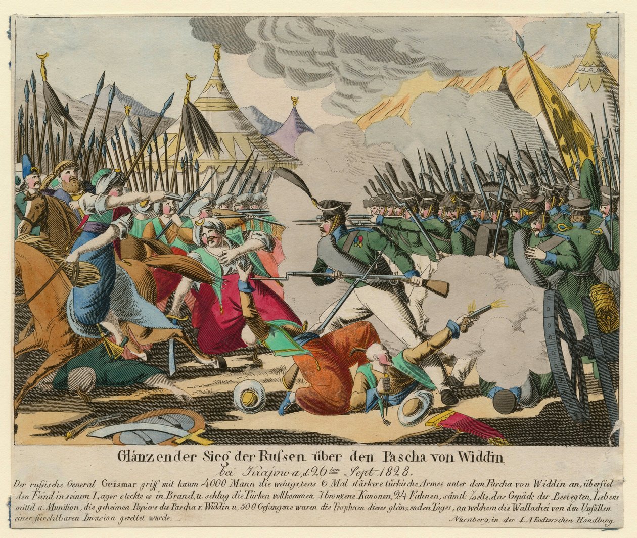 Guerre russo-turque de 1828-1829 - Brilantní vítězství Rusů nad pašou z Vidinu (Omer Pacha Latas od Anonymous Anonymous