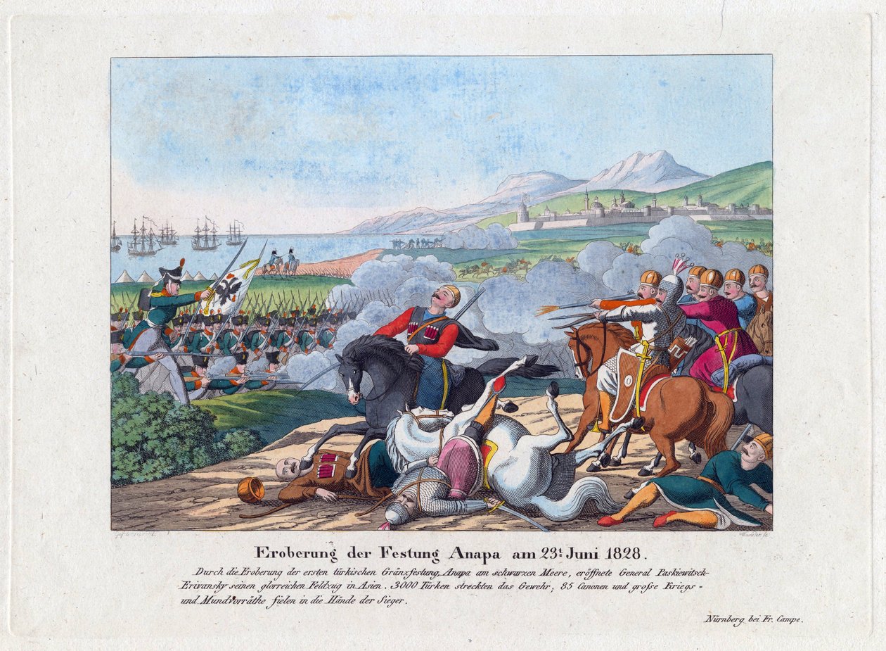 Guerre russo-turque de 1828-1829 - Pád pevnosti Anapa 23. června od Anonymous Anonymous