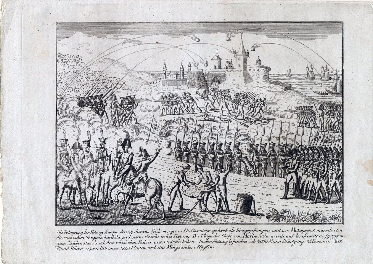 Guerre russo-turque de 1828-1829 - Obležení pevnosti Anapa 23. června od Anonymous Anonymous