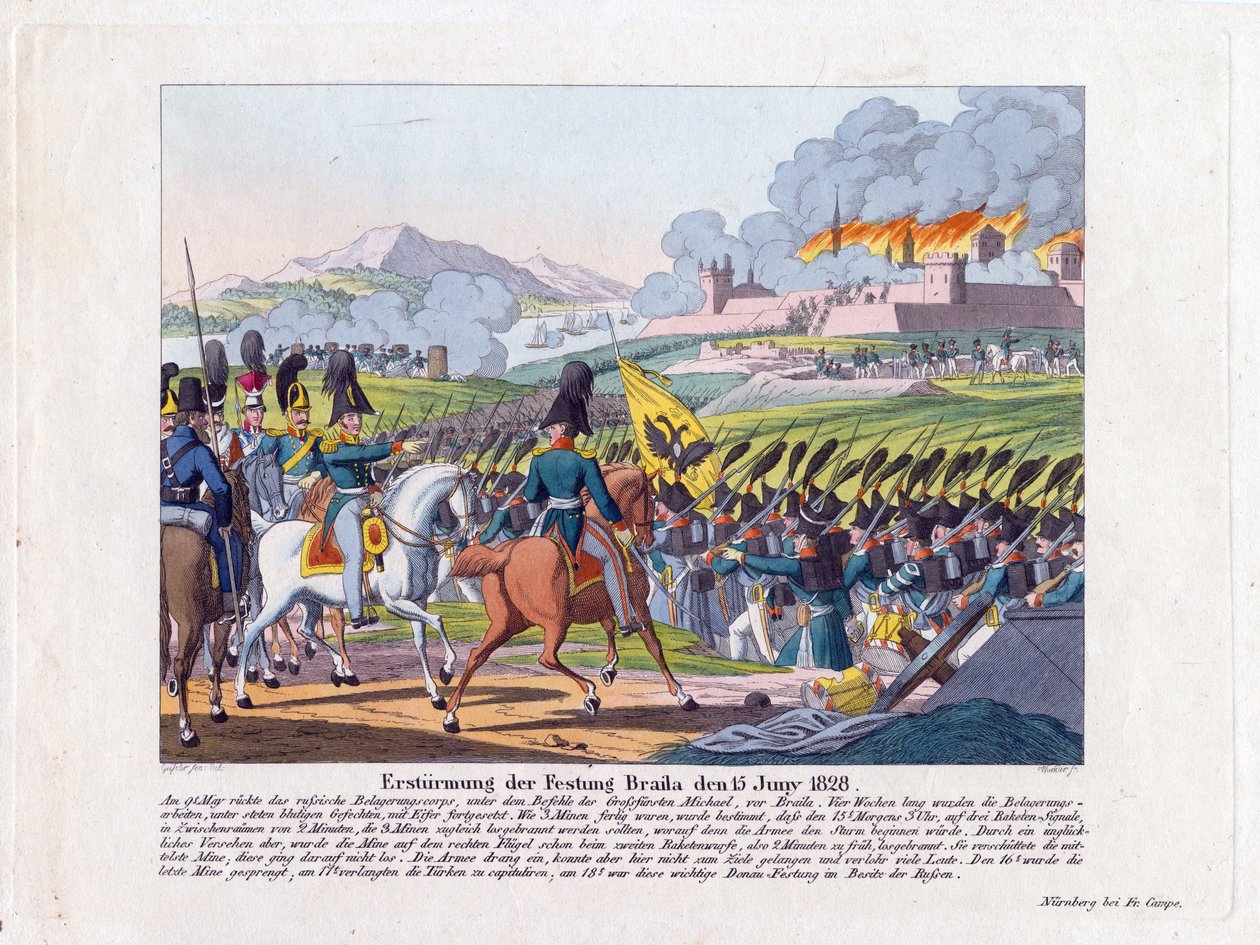 Guerre russo-turque de 1828-1829 – Útok na pevnost Brailov 15. června od Anonymous Anonymous