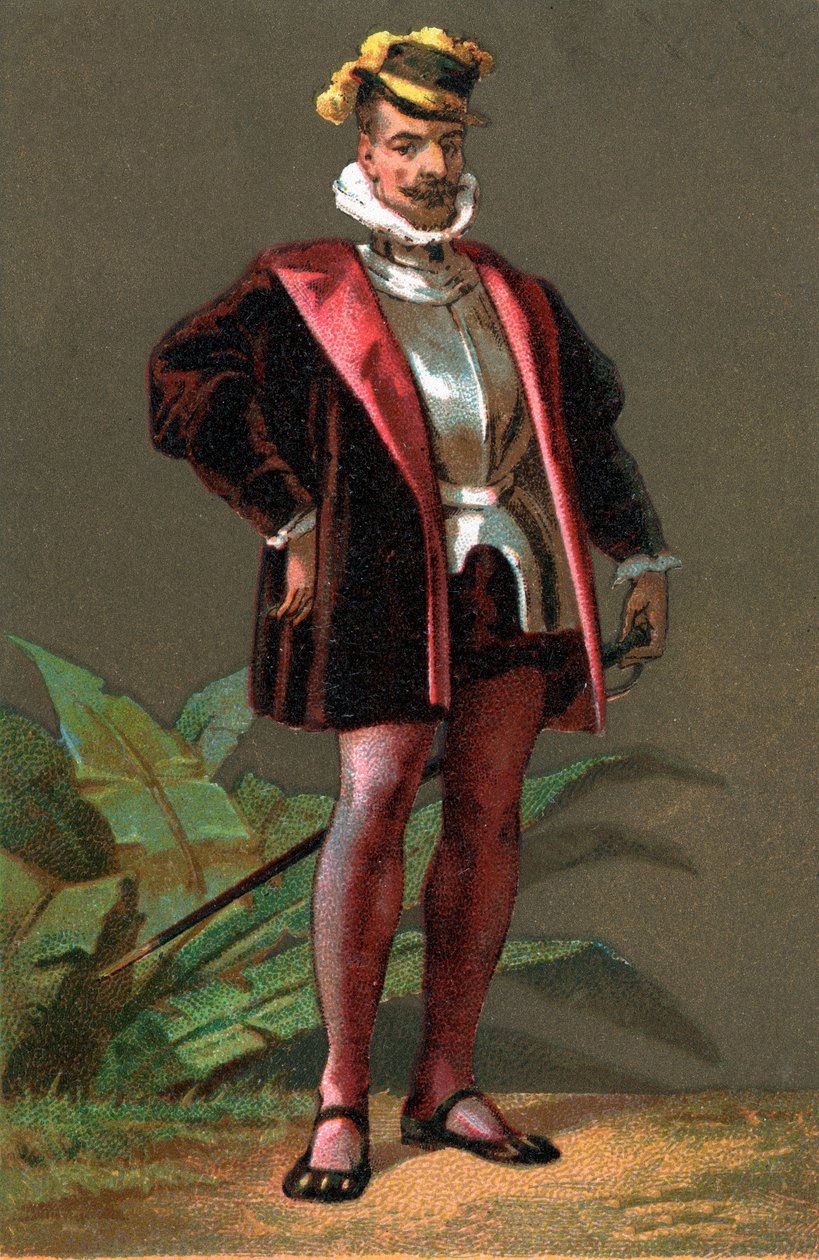 HERNANDO (Hernan) CORTES (Cortez) (1485-1547) španělský dobyvatel Mexika. Chromolitografie Soukromá sbírka od Anonymous Anonymous