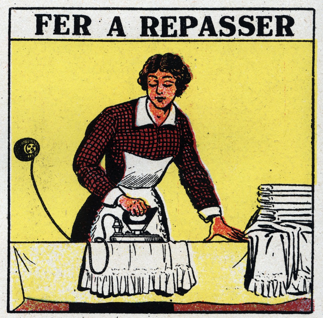 Využití elektřiny v domácnosti: železo. Anonymní ilustrace z roku 1925. Soukromá sbírka. od Anonymous Anonymous
