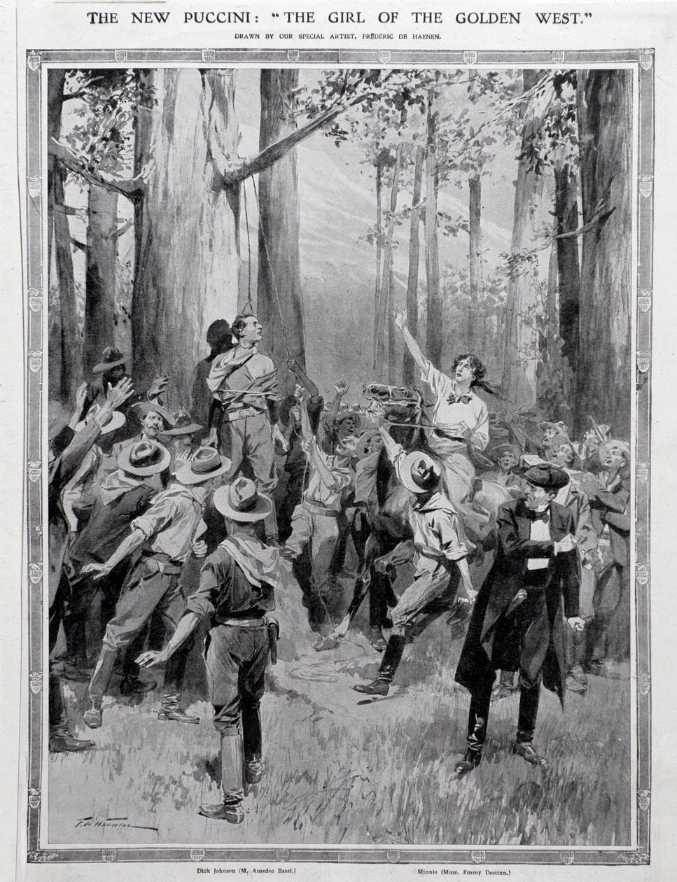Ilustrace pro The Girl of the West, opera Puccini od Anonymous Anonymous