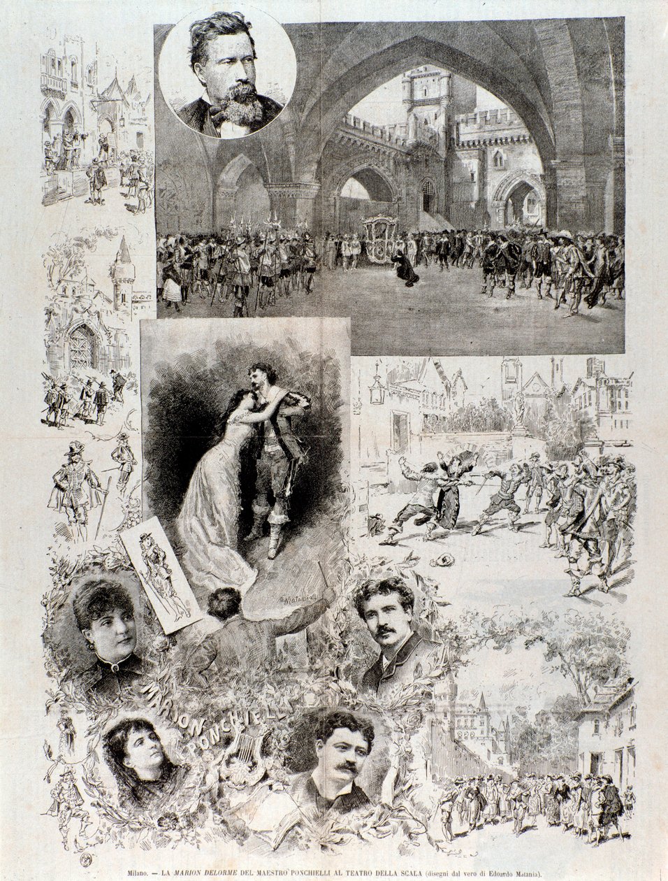 Ilustrace pro Marion Delorme, operu Ponchielliho, v teatro alla Scala od Anonymous Anonymous