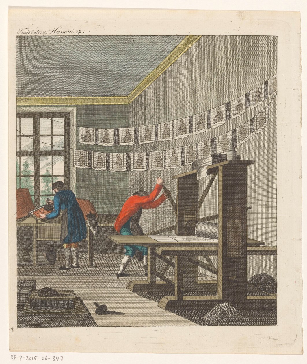 Interiér tiskárny, cca 1750-1850 (rytina) od Anonymous Anonymous