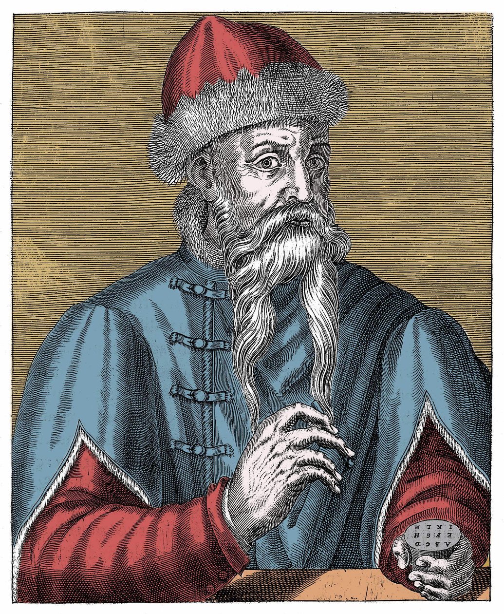 Johann Gutenberg, německý tiskař a zlatník od Anonymous Anonymous