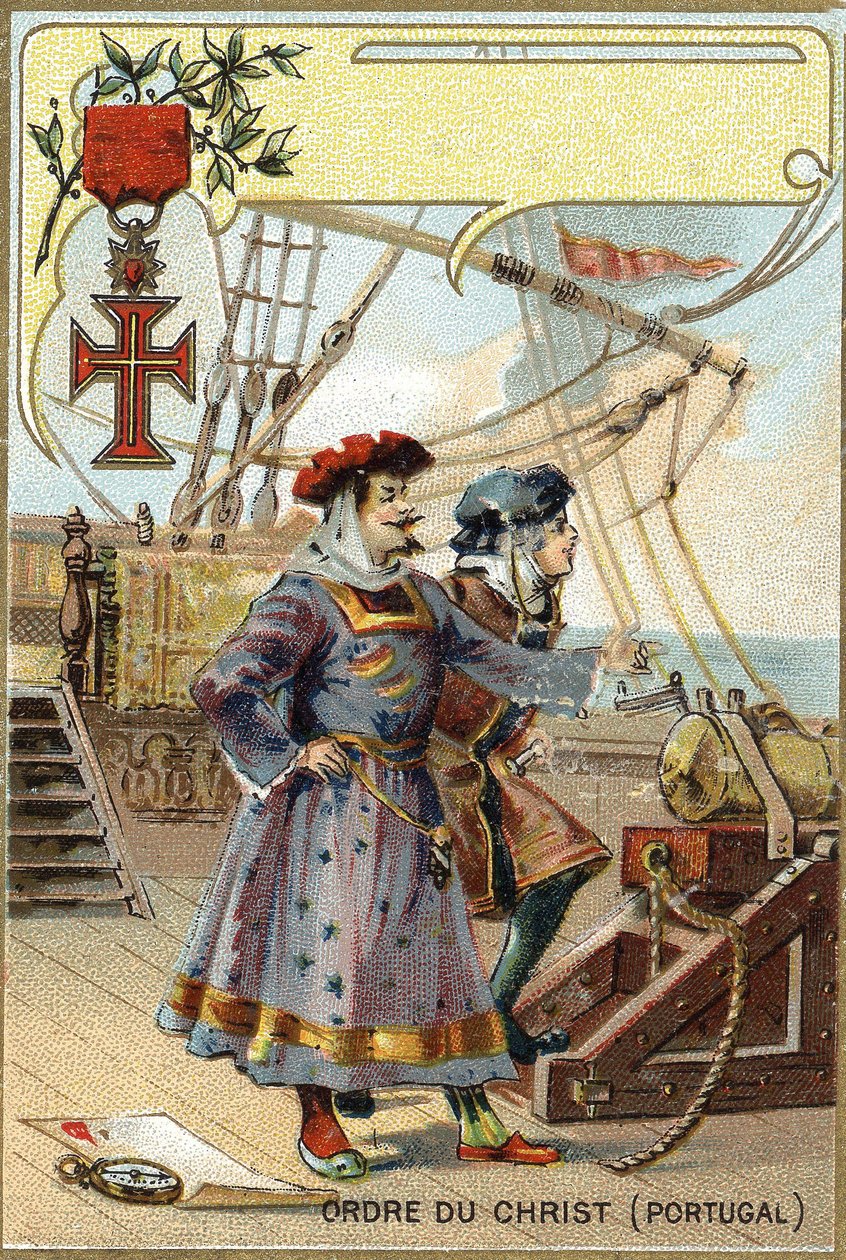 Rytíři ŘÁDU KRISTA PORTUGALSKÉHO. chromolitografie konce 19. století. Soukromá sbírka. od Anonymous Anonymous