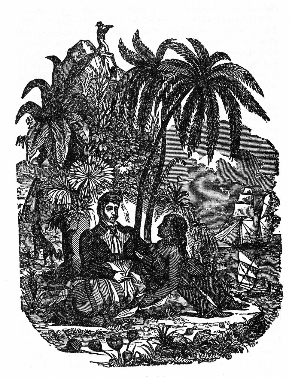 Život pirátů na ostrově Madagaskar. Rytina „Pirátova vlastní kniha“ 1837. od Anonymous Anonymous