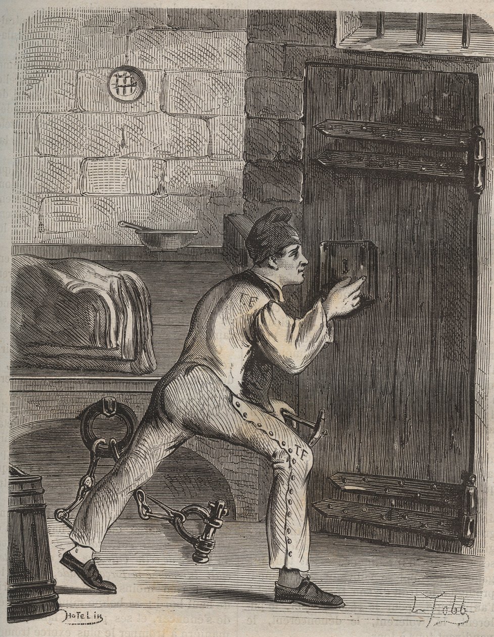 Le odsouzenec Blouet – rytina do „Historie trestanců od jejich vzniku po současnost“ (1877) od Pierra Zacconeho (1817-1895) (Colonia Penale – Trestná kolonie) Soukromá sbírka od Anonymous Anonymous