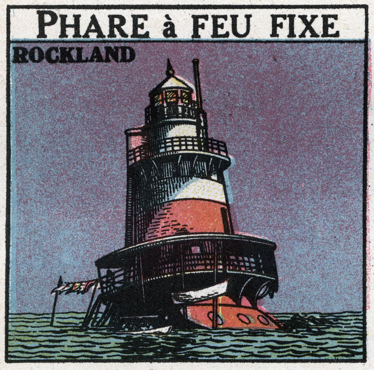 Světelné signály: světlomet Rockland. Anonymní ilustrace z roku 1925. Soukromá sbírka. od Anonymous Anonymous