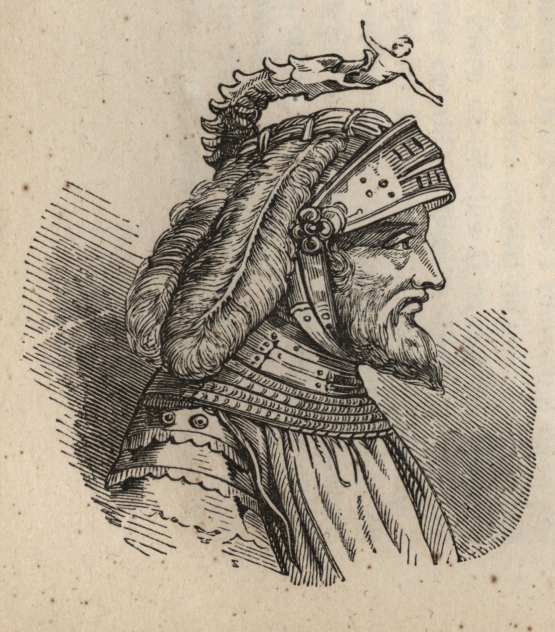 Luchino Visconti (condottiere) - Lucien Visconti - Lucchino - 1287-1349 - rytina od Anonymous Anonymous