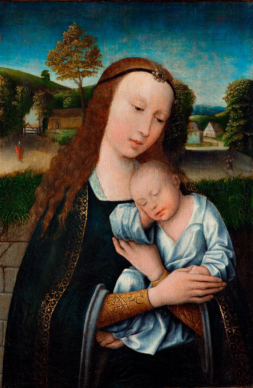Madona s dítětem, asi 1520 (olej na desce) od Anonymous Anonymous