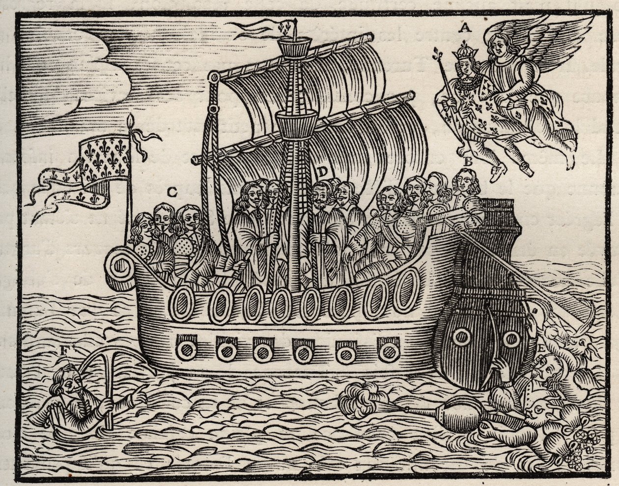 Mazarinádův politický pamflet: Navzdory Mazarinovi, metly zajišťují záchranu státu. kolem roku 1649. Těžké dřevo. Soukromá sbírka. od Anonymous Anonymous
