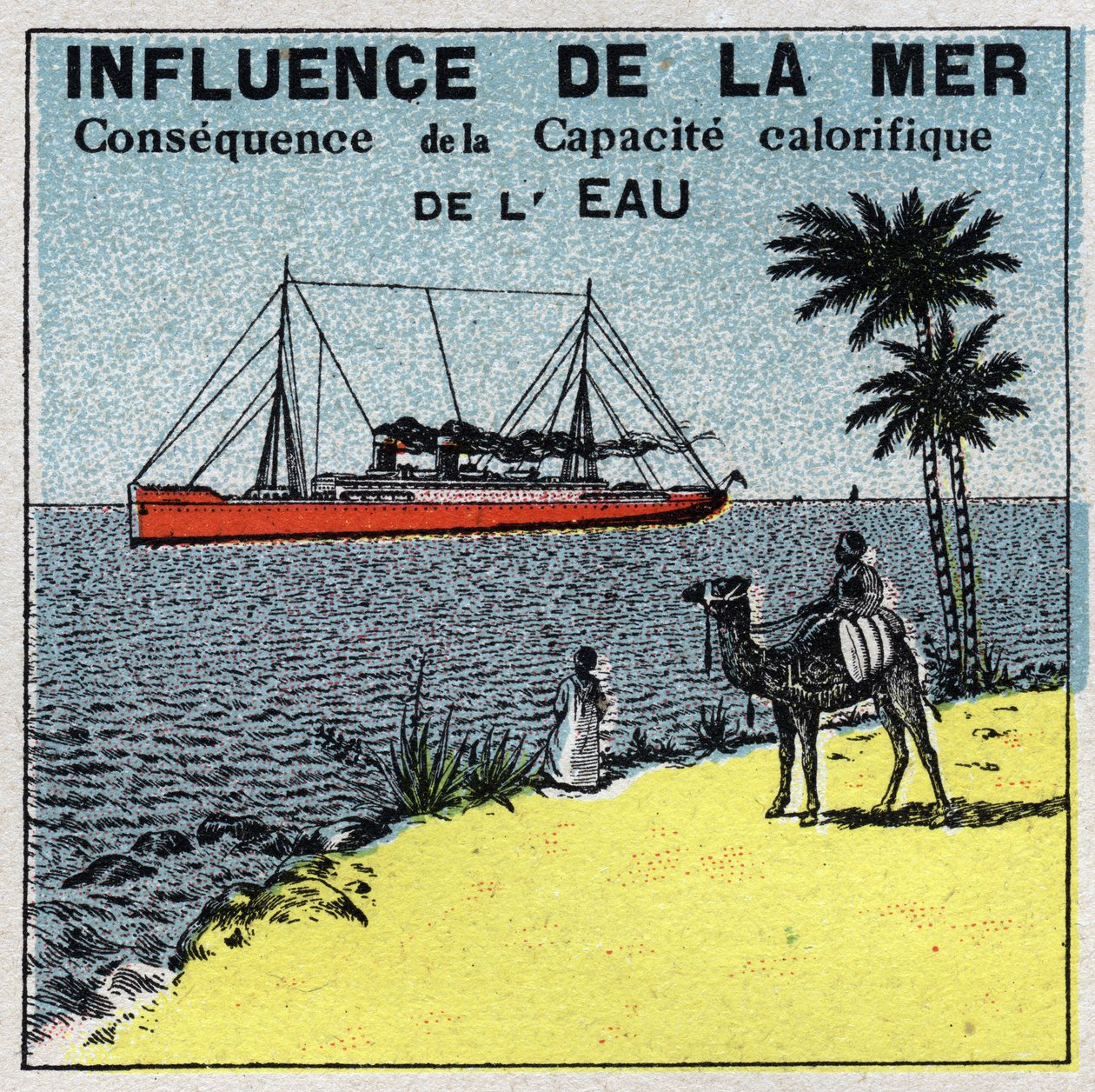 Meteorologie: vliv moře na klima. Anonymní ilustrace z roku 1925. Soukromá sbírka. od Anonymous Anonymous
