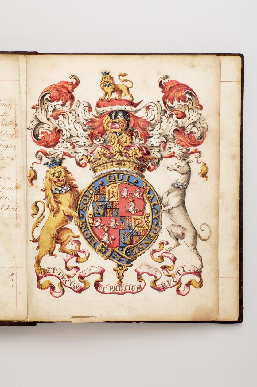 Řád podvazku: Kniha stanov, která patřila Charlesi Fitzroyovi, vévodovi z Graftonu - Akvarelový rukopis, Beg. 18. století od Anonymous Anonymous