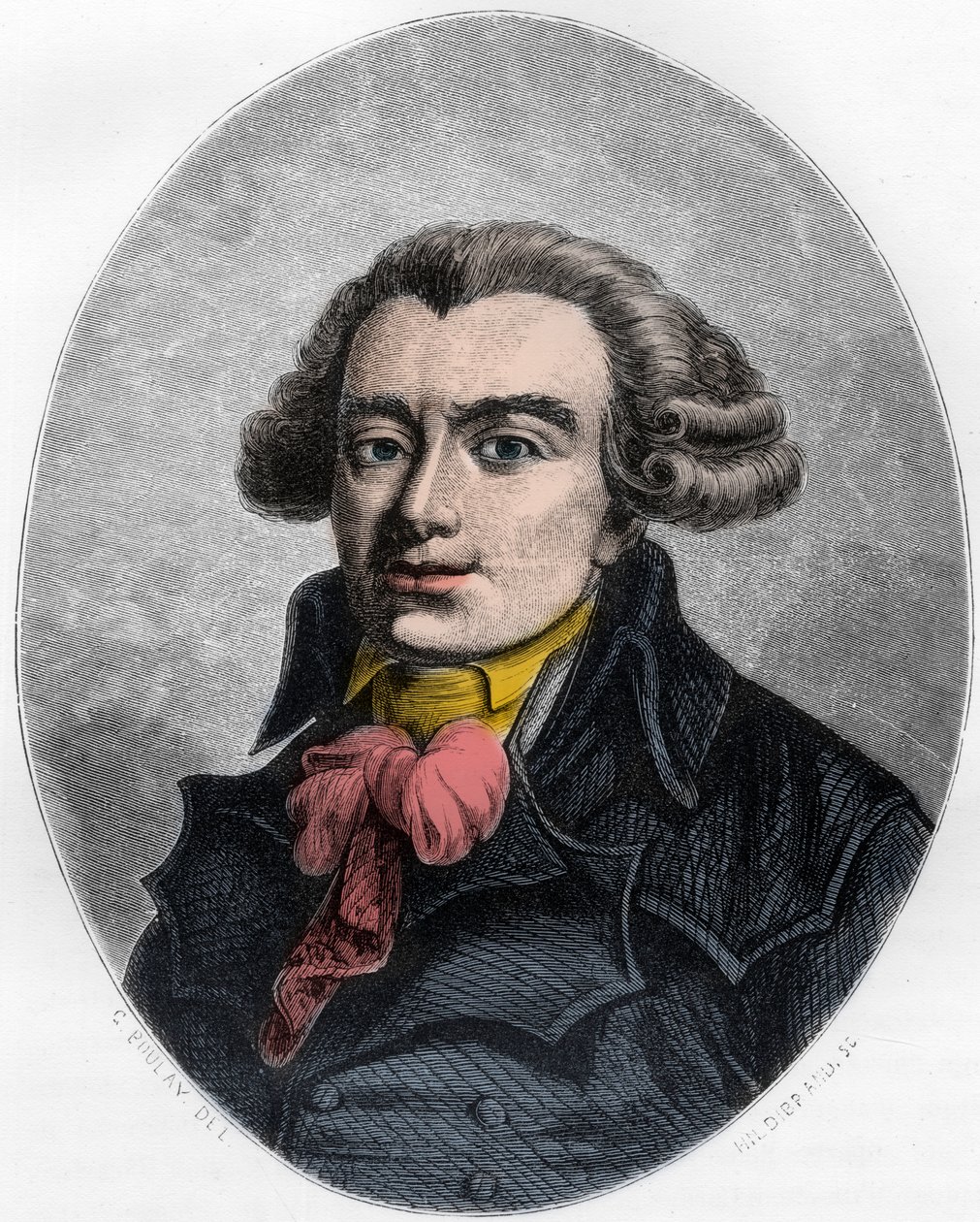 PIERRE VICTORIEN VERGNIAUD Francouzský revoluční státník - Portrét Pierra Victoriena Vergniauda (1753-1793), francouzského politika Girondina - Rytina z roku 1863 v „Červené knize - Histoire De L