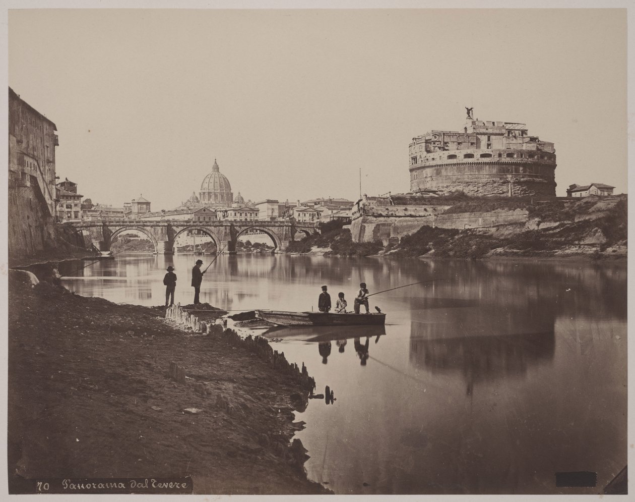 Panorama Tibery, asi 1865 (albumenový tisk ze skleněného negativu) od Anonymous Anonymous