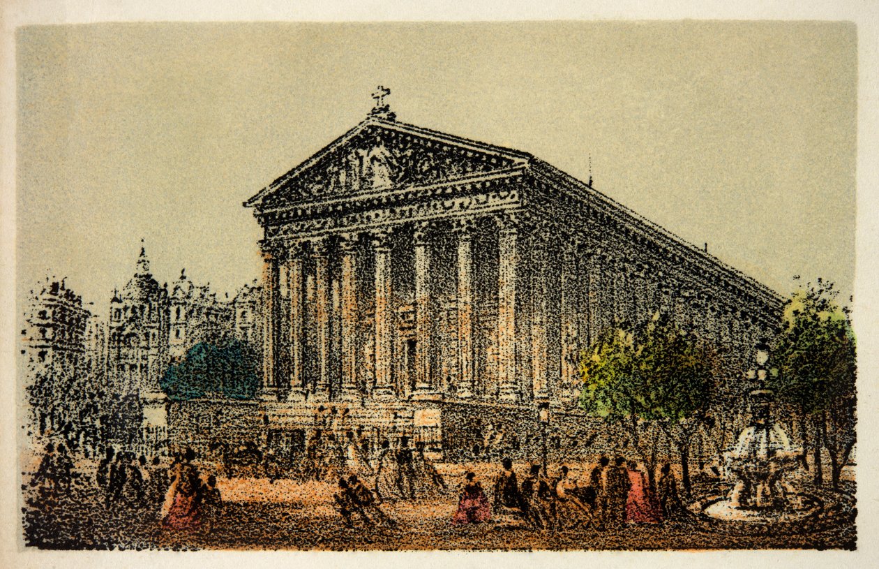 Paříž 1874: Kostel La Madeleine, soukromá sbírka od Anonymous Anonymous