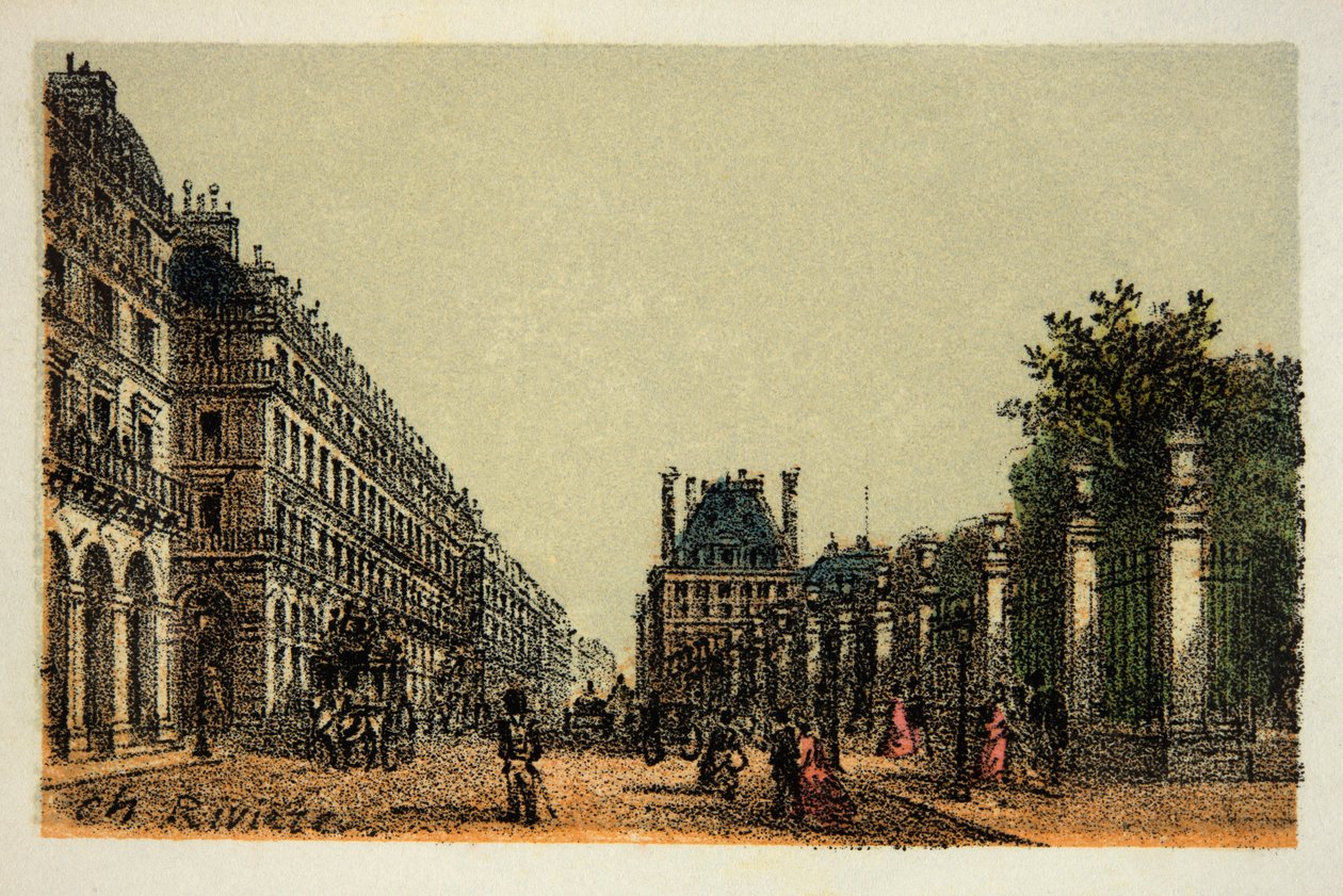 Paříž 1874: Rue de Rivoli, Soukromá sbírka od Anonymous Anonymous