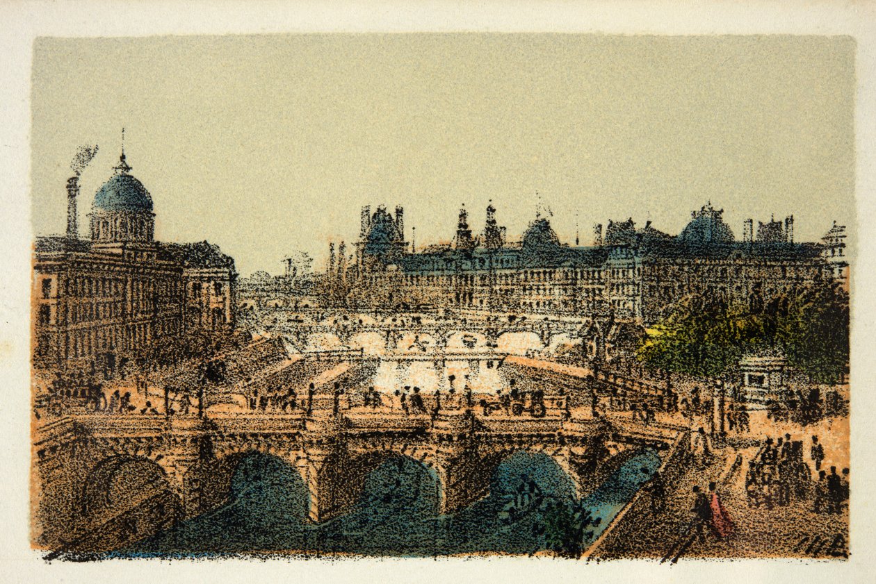 Paříž 1874: Pont Neuf, soukromá sbírka od Anonymous Anonymous