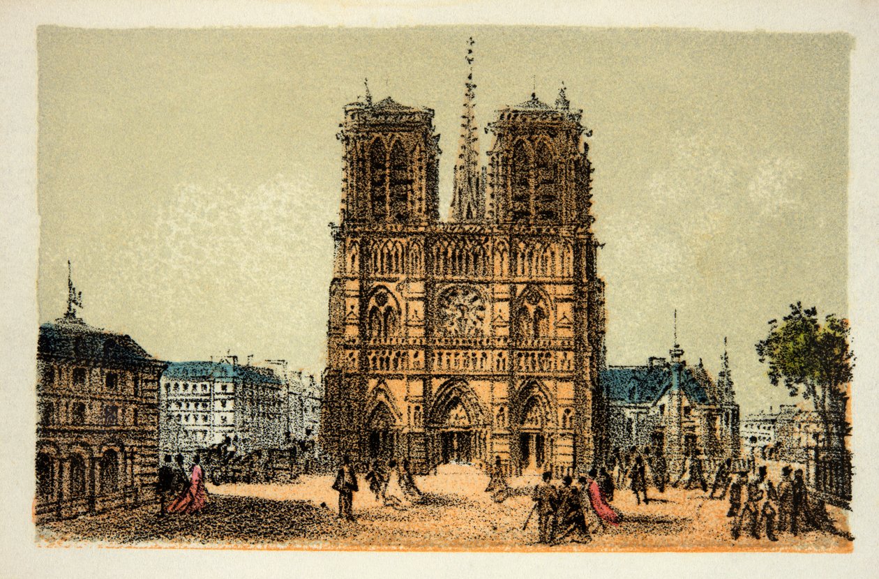 Paříž 1874: Notre Dame, soukromá sbírka od Anonymous Anonymous
