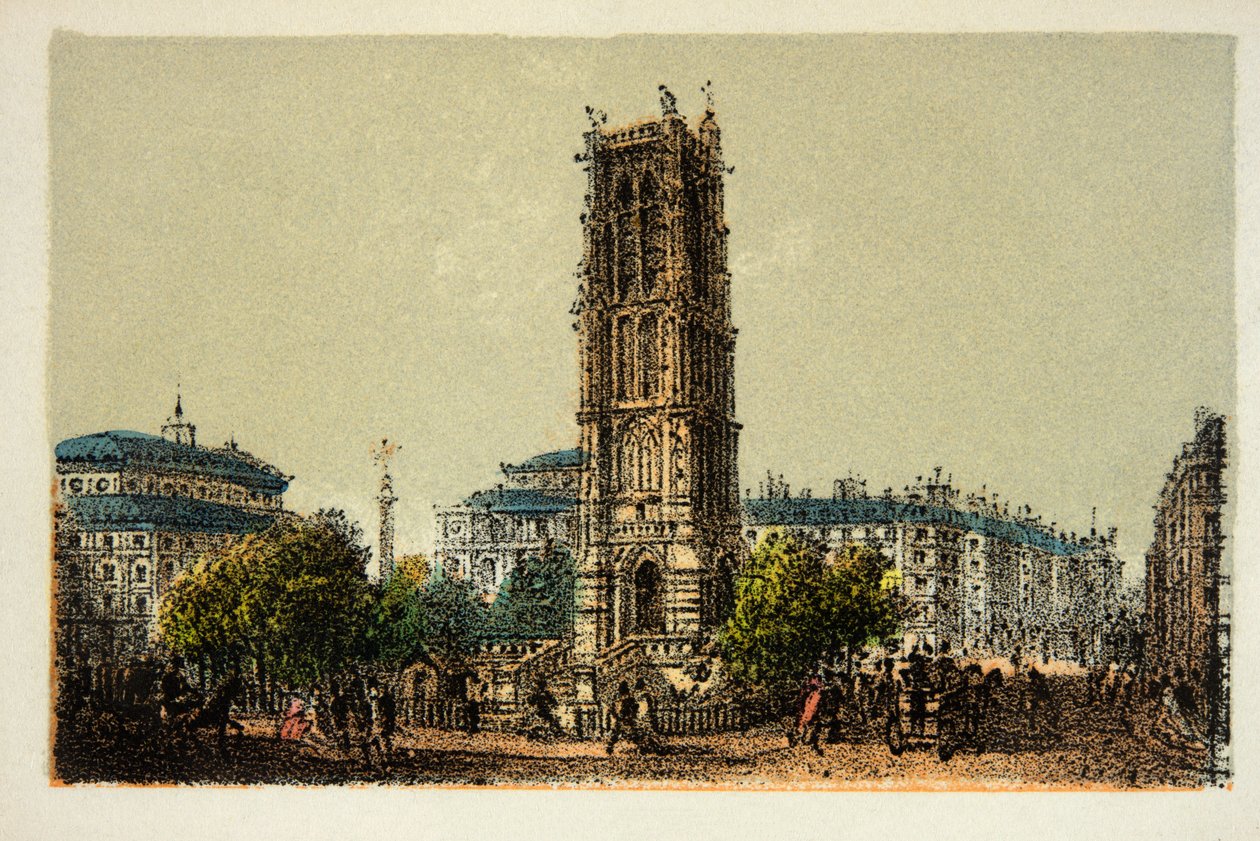 Paříž 1874: The Saint Jacques Tower, Soukromá sbírka od Anonymous Anonymous
