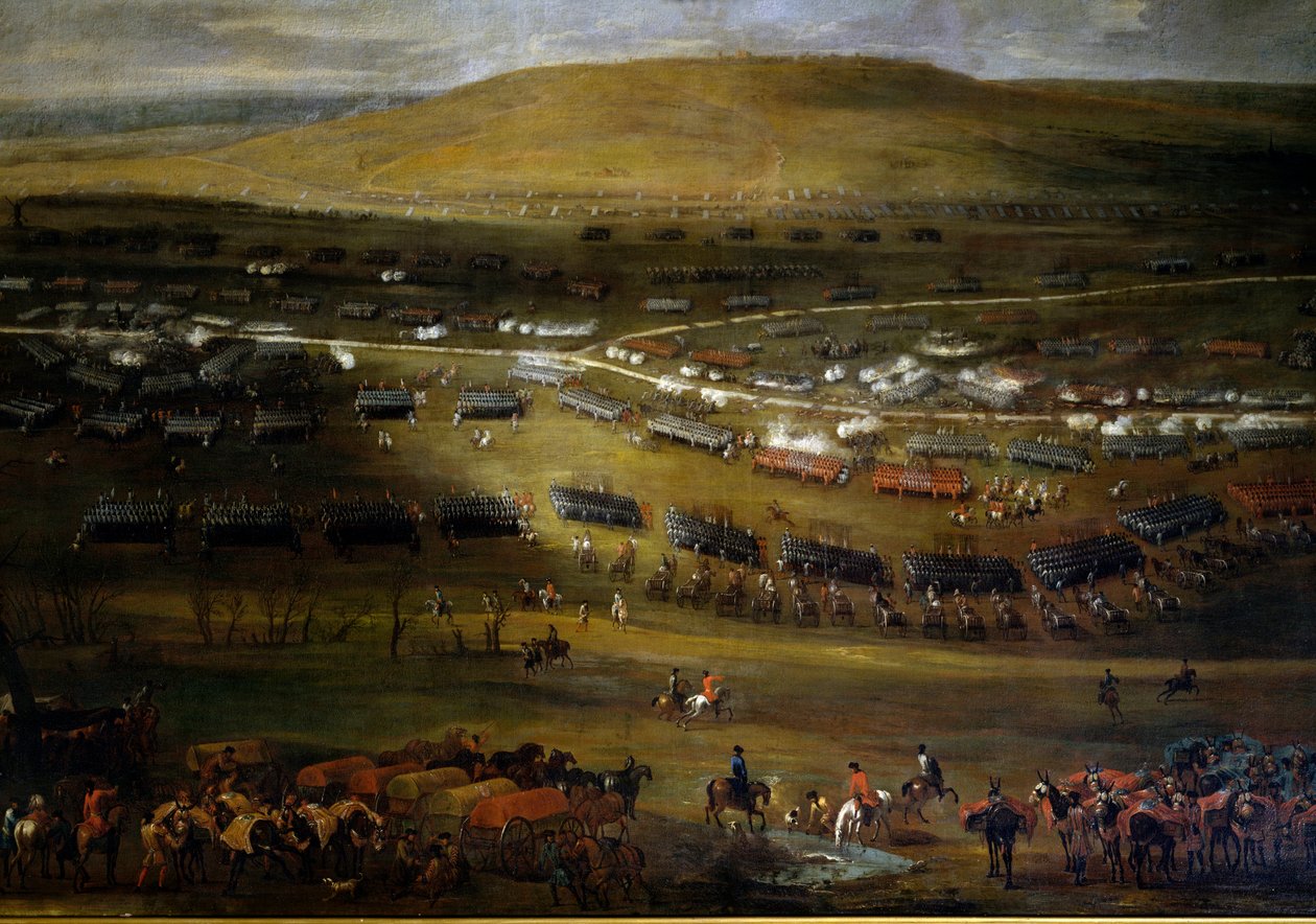 Průchod Mosely v roce 1705. Anonymní obraz z roku 1705. Chateau De Vaux Le Vicomte. od Anonymous Anonymous