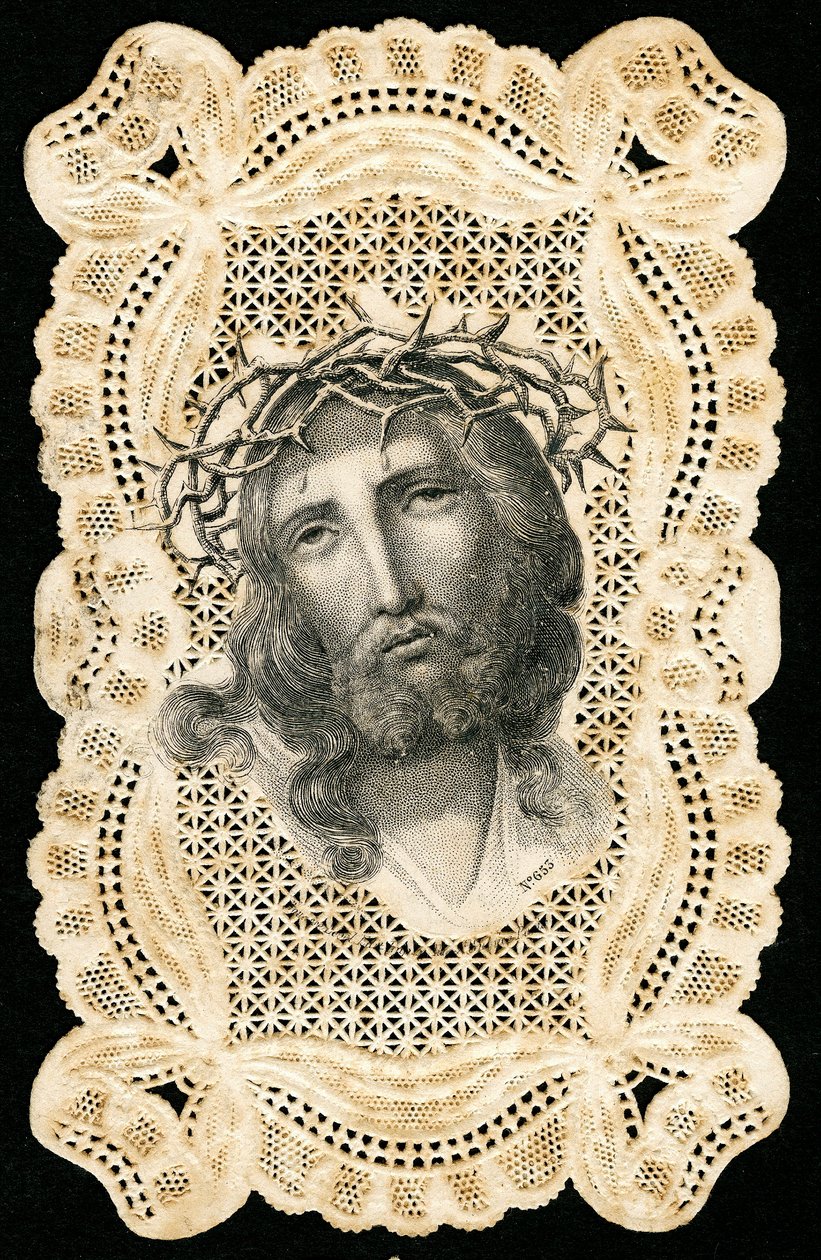 Zbožný obraz: Ježíš Kristus korunovaný trním (rytina) od Anonymous Anonymous