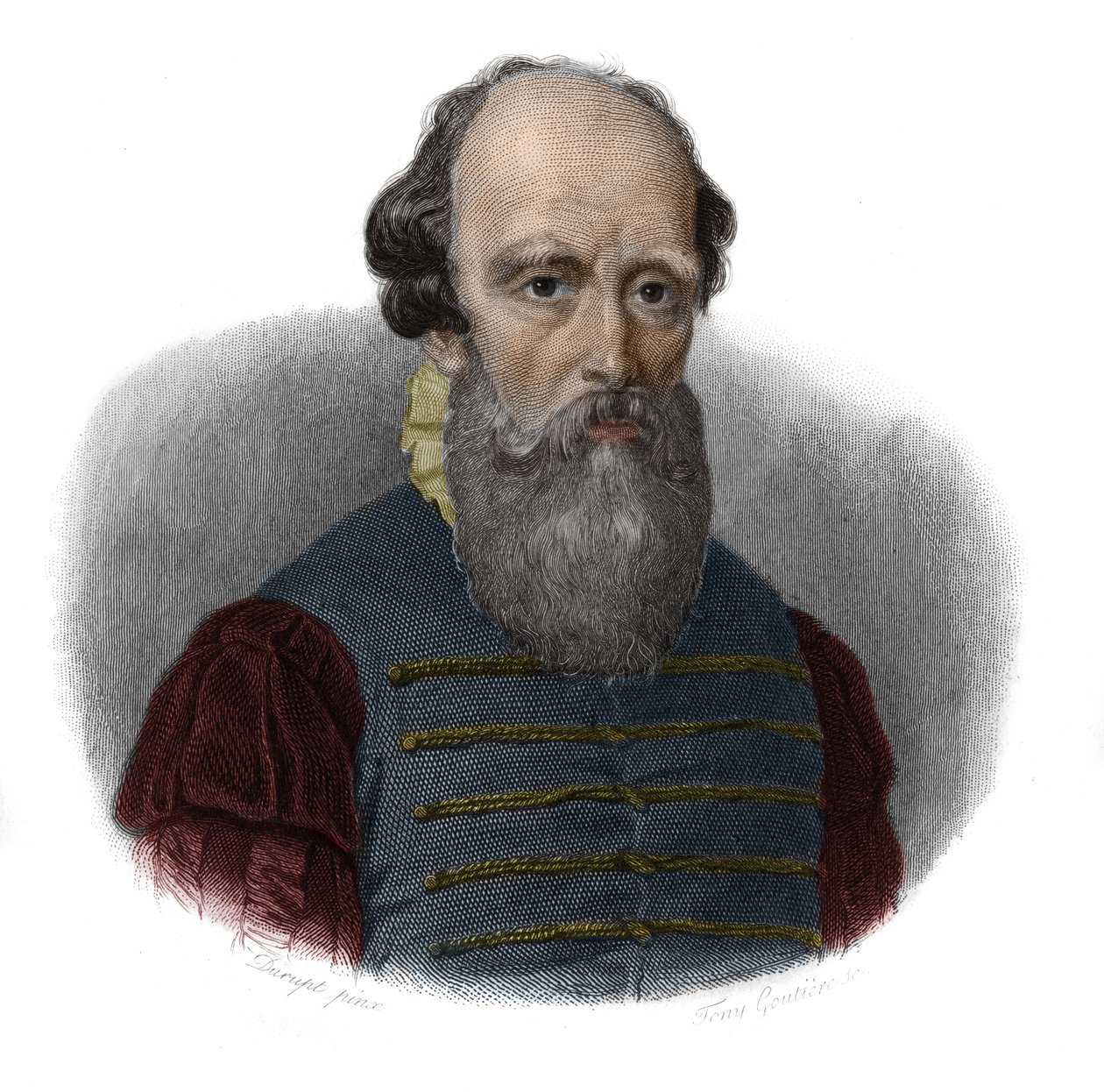 Portrét Bernarda Palissyho (1510 - 1589) v „“ Portréty a dějiny užitečných mužů: mužů a žen všech zemí a všech poměrů, kteří získali práva na uznání mužů“ vydaný a propagovaný společností Montyon a Franklin v 1. od Anonymous Anonymous
