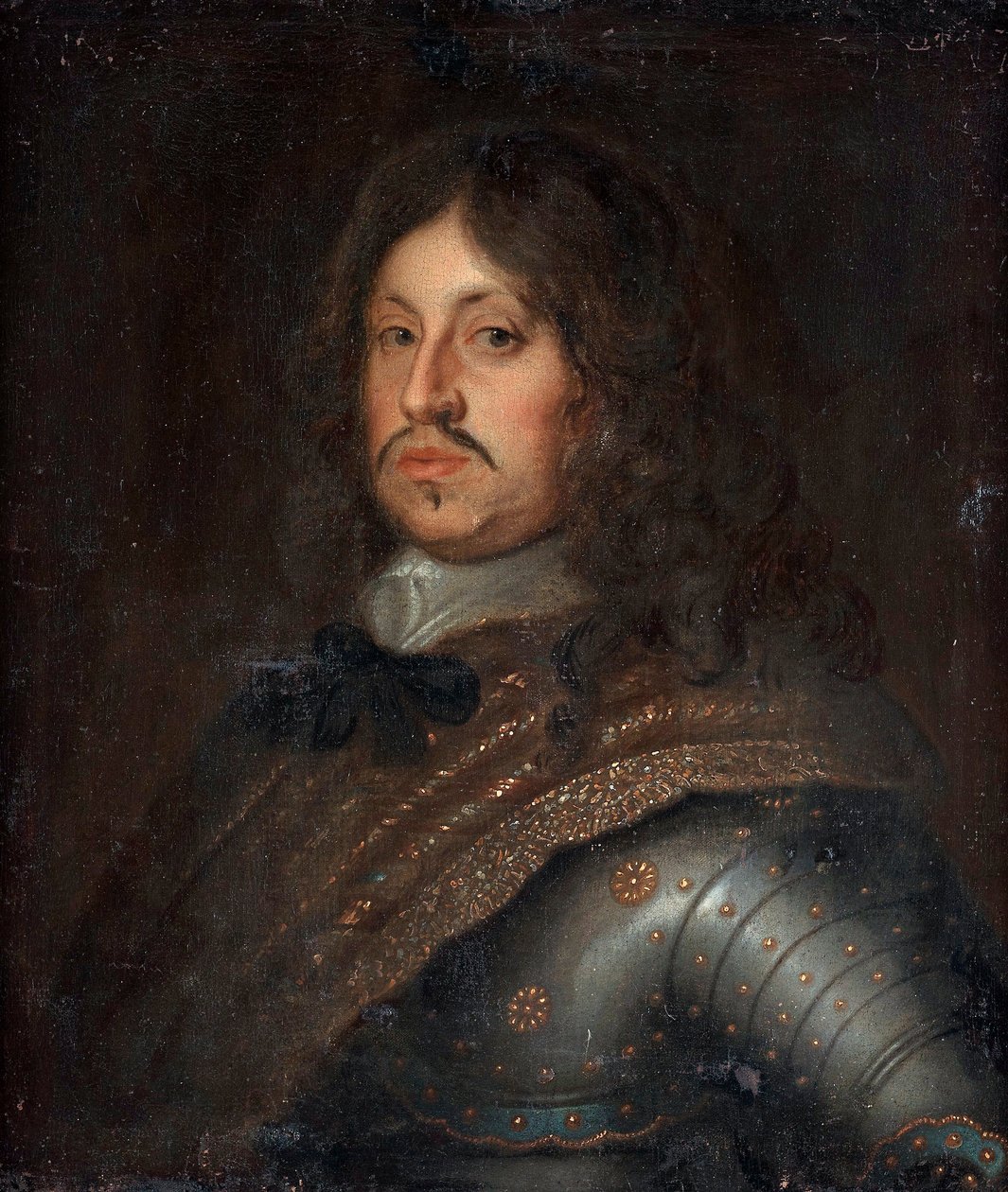 ""Portrait de Charles X Gustave (1622-1660), roi de Suede"" (Portrét of King Charles X Gustav of Sweden (1622-1660)) Peinture anonym fin 17eme siecle Olej na plátně Rozměr 71,5x62,5 cm Soukromá sbírka od Anonymous Anonymous